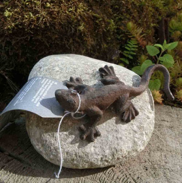 Garten Tiere Gusseisen Stein Unikat Gartendeko Dekoartikel Salamander TT153