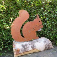 Eichhörnchen Edelrost Rost Gartendekoration Deko...
