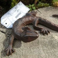 Salamander Gecko Echse Gusseisen Eidechse Gartendekoration Tiere TT158