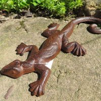 Salamander Gecko Echse Gusseisen Eidechse Gartentiere Molch Lurch GA861