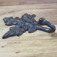 Garderobenhaken Gusseisen Blatt Blätter Haken Kleiderhaken Wandhaken LH94