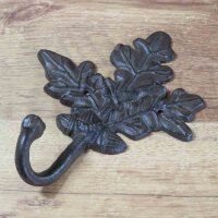 Garderobenhaken Gusseisen Blatt Blätter Haken Kleiderhaken Wandhaken LH94