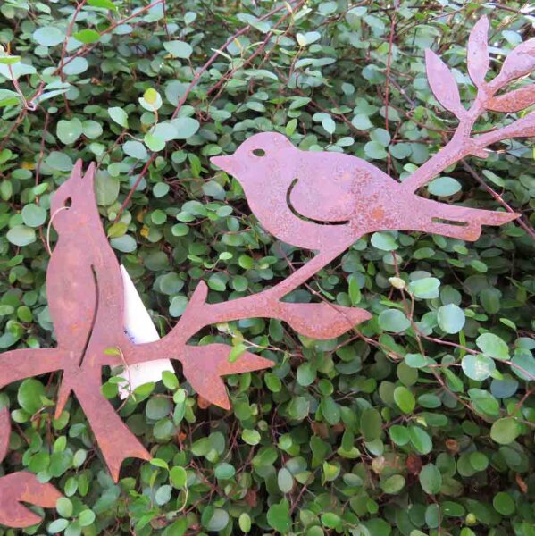 Gatuida Garten-Deko: 5 Rostige Vögel Als Baumstecker – Rustikale Metall-Figuren Für Zaun & Beet