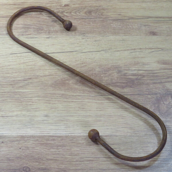 Haken S-Haken 33 cm Metall mit Edelrost Deko Verlängerungshaken 170102