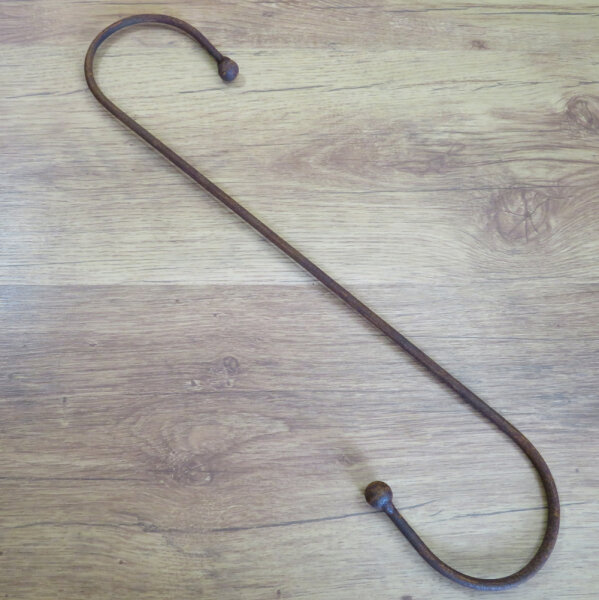 Haken S-Haken 44 cm Metall mit Edelrost Deko Verlängerungshaken
