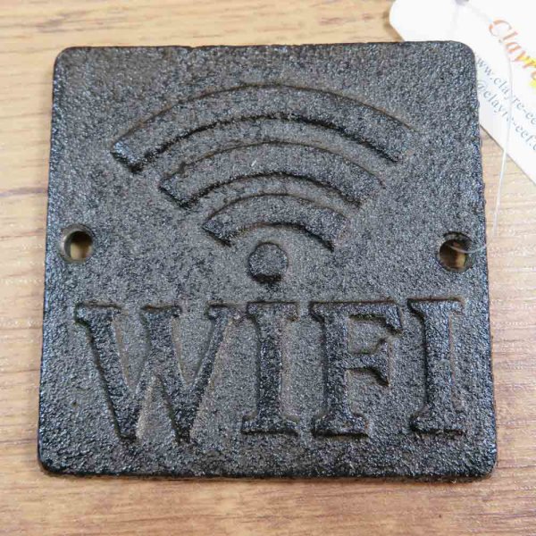 Schild Gusseisen Wifi Hinweisschild  Clayre&amp;Eef 6Y3015