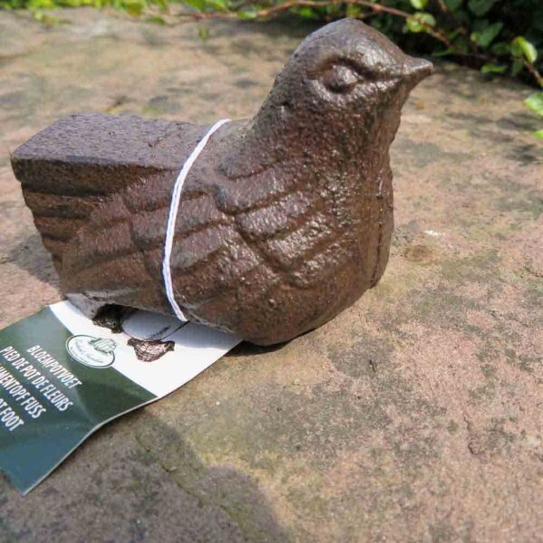 Blumentopffuß Vogel Pflanztopffuß Gusseisen Gartendeko BPH105