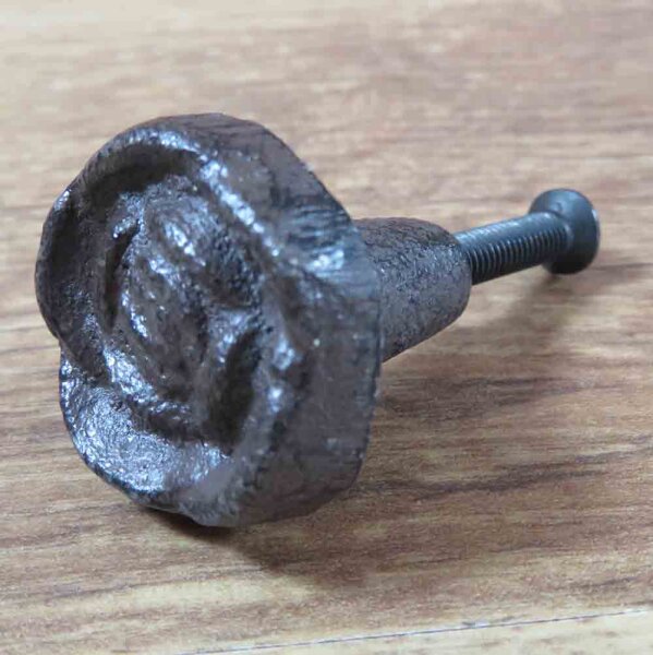 Möbelknauf Türknauf Rose Blüte Schubladengriff Gusseisen Knauf