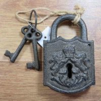 Schlüssel Schloss funktionstüchtig Gartendeko...