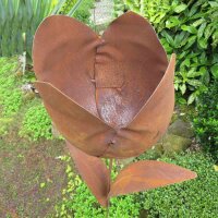 Gartenstecker Edelrost Rost Deko Garten Gartendeko Blume Blüte