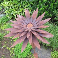 Gartenstecker Edelrost Rost Deko Garten Gartendeko Blume Blüte 284LV