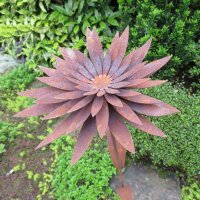 Gartenstecker Edelrost Rost Deko Garten Gartendeko Blume Blüte 284LV