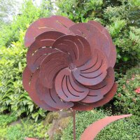 Gartenstecker Edelrost Rost Deko Garten Gartendeko Blume Blüte 048LV