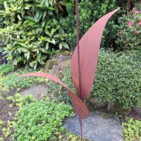 Gartenstecker Edelrost Rost Deko Garten Gartendeko Blume Blüte 048LV