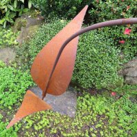Gartenstecker Edelrost Rost Deko Garten Gartendeko Blume Blüte 045LV