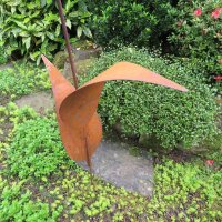 Gartenstecker Edelrost Rost Deko Garten Gartendeko Blume Blüte 045LV