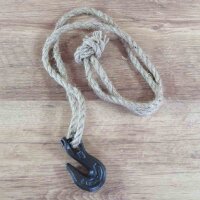 Gusseisen Deko Haken Lasthaken Gabelkopfhaken Parallelhaken mit Tau