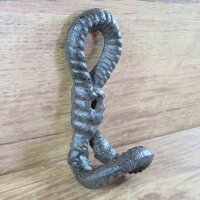 Garderobenhaken Seil Tau Schlaufe Knoten Gusseisen...