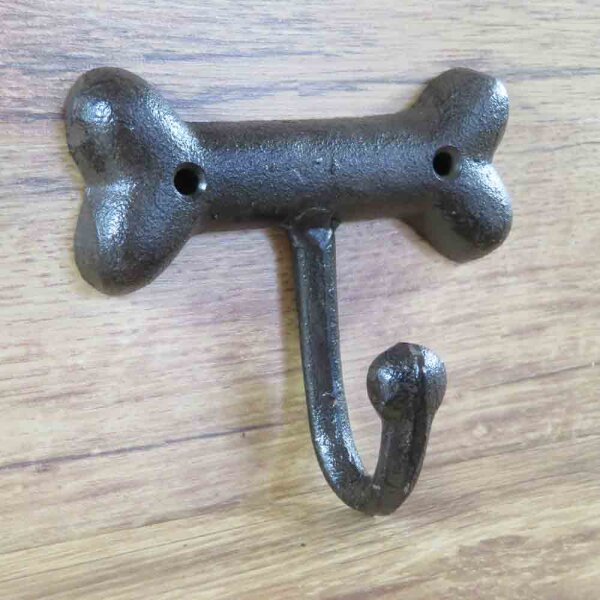 Garderobenhaken Knochen Hund Gusseisen Wandhaken Haken Kleiderhaken