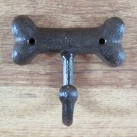 Garderobenhaken Knochen Hund Gusseisen Wandhaken Haken...