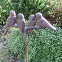 Gusseisen Vogel Beetstecker Gartenstecker Deko Vögel