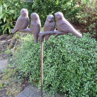 Gusseisen Vogel Beetstecker Gartenstecker Deko Vögel