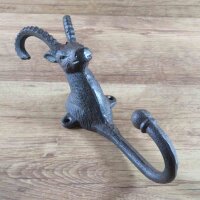 Garderobenhaken Steinbock Gusseisen Kleiderhaken Wandhaken