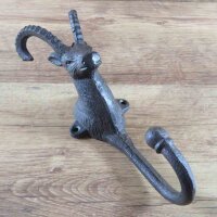Garderobenhaken Steinbock Gusseisen Kleiderhaken Wandhaken