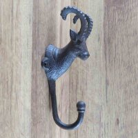 Garderobenhaken Steinbock Gusseisen Kleiderhaken Wandhaken