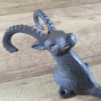 Garderobenhaken Steinbock Gusseisen Kleiderhaken Wandhaken