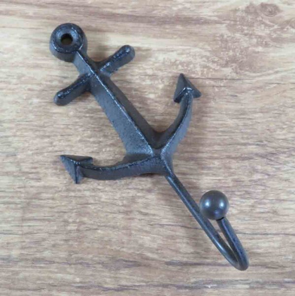 Garderobenhaken Anker Gusseisen Wandhaken Kleiderhaken Haken