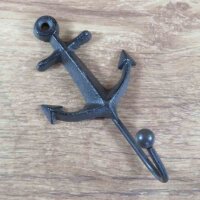 Garderobenhaken Anker Gusseisen Wandhaken Kleiderhaken Haken