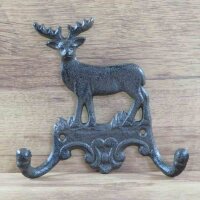 Wandhaken Gusseisen Garderobenhaken Haken Hirsch Garderobe