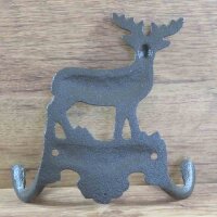 Wandhaken Gusseisen Garderobenhaken Haken Hirsch Garderobe