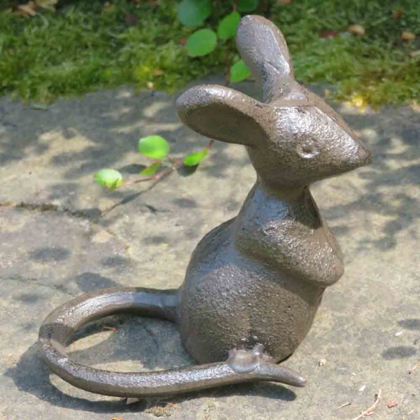 Maus Gusseisen Dekoration Gartendeko Dekoartikel Mäuse Gartentiere