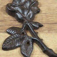 Garderobenhaken Rose Gusseisen Wandhaken Haken Kleiderhaken