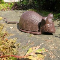 Schlüsselversteck Gusseisen Maus Garten Deko...