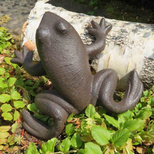 Frosch XL Frösche Kröte Gartenteich Gusseisen Gartentiere Gartendeko
