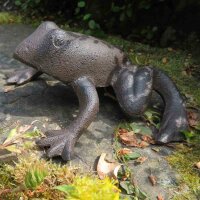 Frosch XL Frösche Kröte Gartenteich Gusseisen Gartentiere Gartendeko