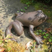 Frosch XL Frösche Kröte Gartenteich Gusseisen Gartentiere Gartendeko
