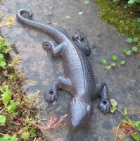 Salamander XL Gecko Echse Gusseisen Eidechse Molch Lurch Wandbefestigung