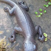 Salamander XL Gecko Echse Gusseisen Eidechse Molch Lurch Wandbefestigung