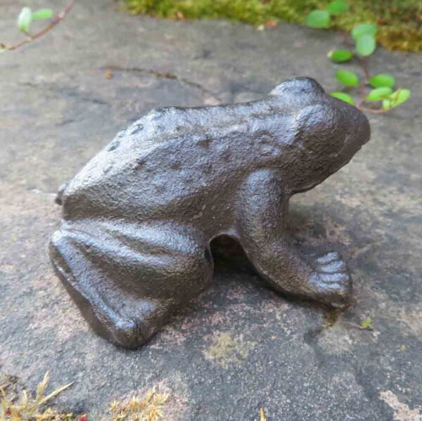 Frosch Gusseisen Kröte Frösche Gartenteich Garten Deko