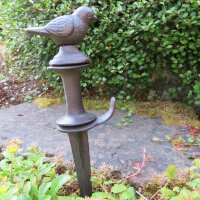 Gartenschlauchführung Vogel Gusseisen Gartendeko Vogel